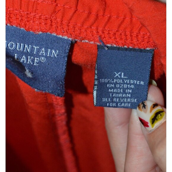 Mountain Lake Casuals women's XL Red Pants Elastic Waist Draw String READ - Picture 8 of 8